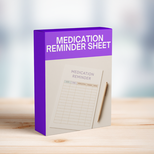 Medication Reminder Sheet (Printable)